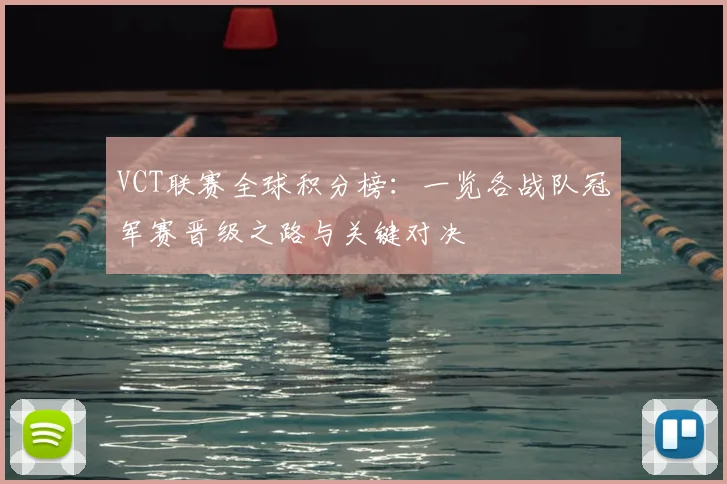 VCT联赛全球积分榜:一览各战队冠军赛晋级之路与关键对决